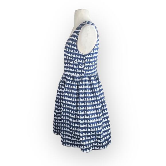 Kling Battelli Navy Blue A-Line Dress - Sailboat Print Medium - Picture 7 of 11